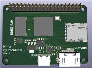 Minty FPGA + DDR3 RAM Devboard
